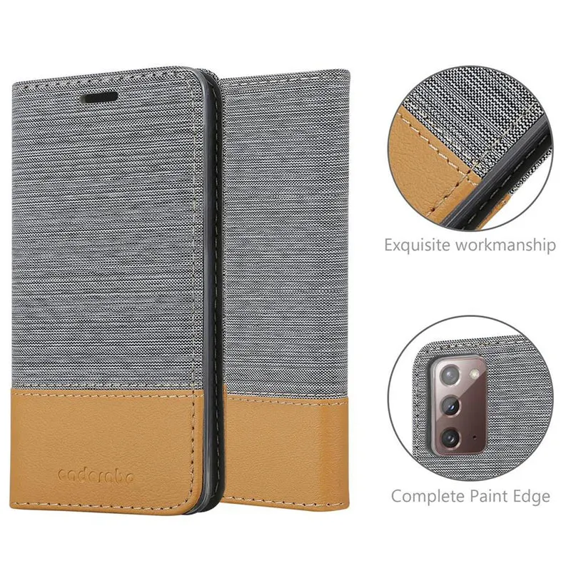 Cadorabo Hülle kompatibel mit Samsung Galaxy NOTE 20 Schutzhülle mit Magnetverschluss, Standfunktion und Kartenfach