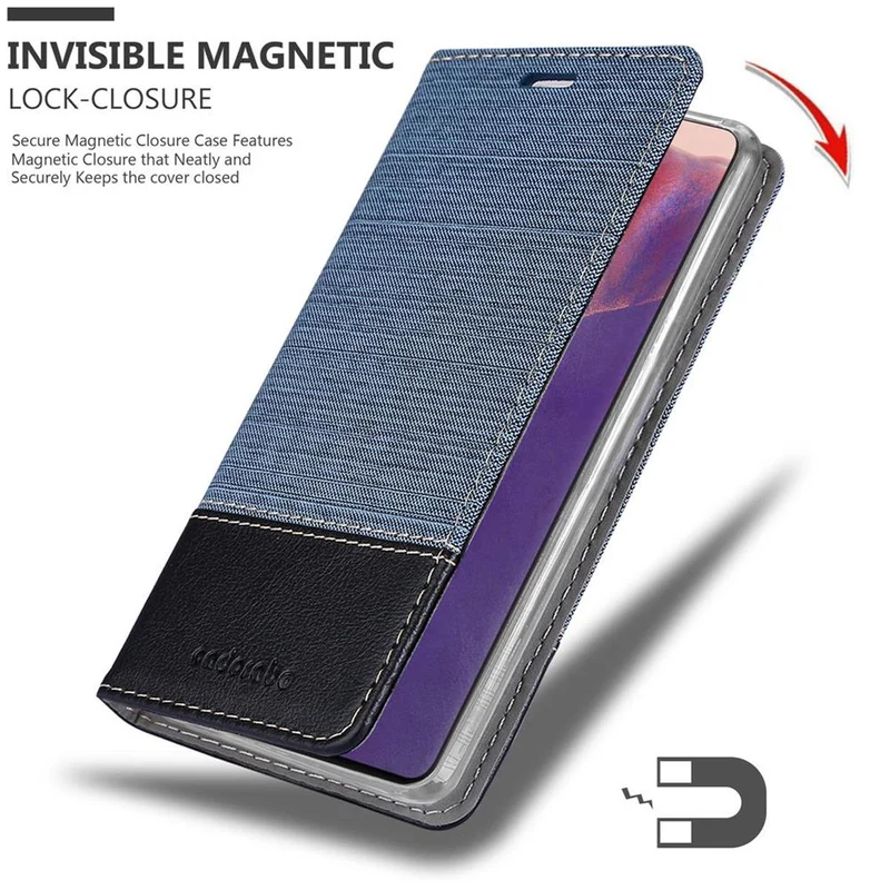 Cadorabo Hülle kompatibel mit Samsung Galaxy NOTE 20 Schutzhülle mit Magnetverschluss, Standfunktion und Kartenfach