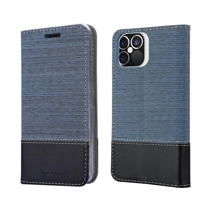 Cadorabo Hülle kompatibel mit Apple iPhone 12 PRO MAX Schutzhülle mit Magnetverschluss, Standfunktion und Kartenfach