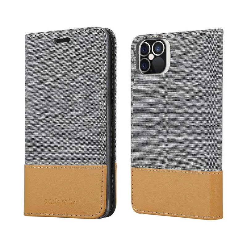 Cadorabo Hülle kompatibel mit Apple iPhone 12 / 12 PRO Schutzhülle mit Magnetverschluss, Standfunktion und Kartenfach