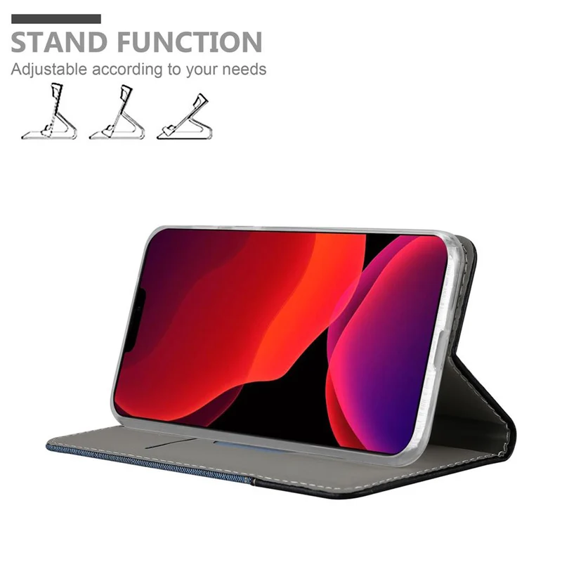Cadorabo Hülle kompatibel mit Apple iPhone 12 / 12 PRO Schutzhülle mit Magnetverschluss, Standfunktion und Kartenfach