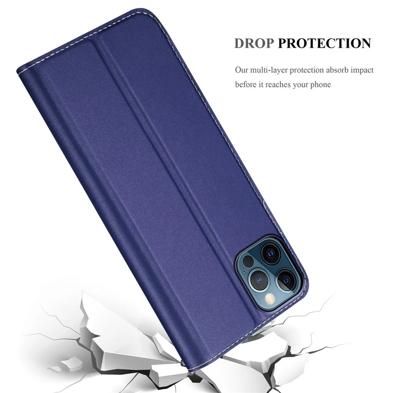 Cadorabo Hülle kompatibel mit Apple iPhone 12 PRO MAX Schutzhülle mit Magnetverschluss, Standfunktion und Kartenfach