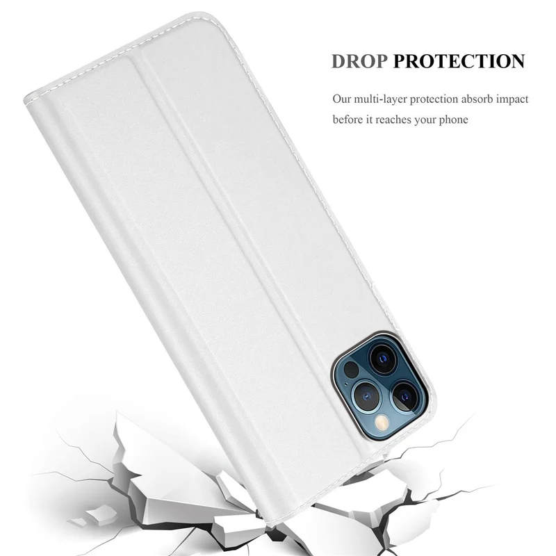 Cadorabo Hülle kompatibel mit Apple iPhone 12 PRO MAX Schutzhülle mit Magnetverschluss, Standfunktion und Kartenfach