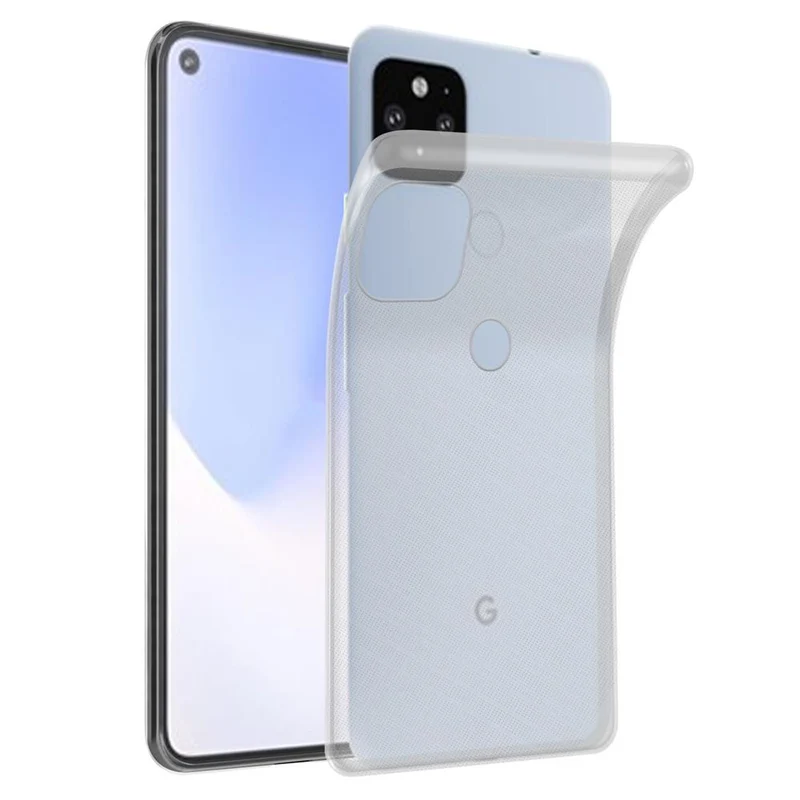 Cadorabo Hülle kompatibel mit Google PIXEL 5 XL Schutzhülle aus flexiblem TPU Silikon