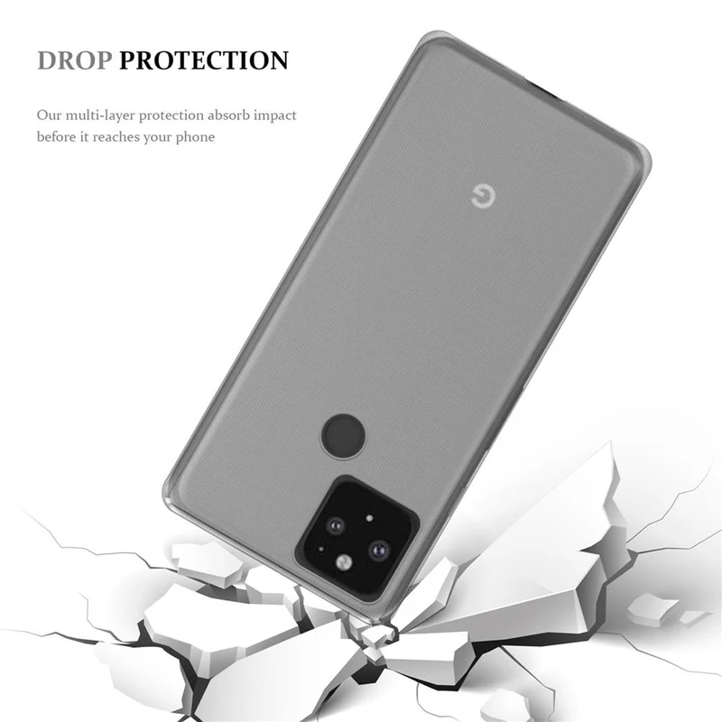 Cadorabo Hülle kompatibel mit Google PIXEL 5 Schutzhülle aus flexiblem TPU Silikon