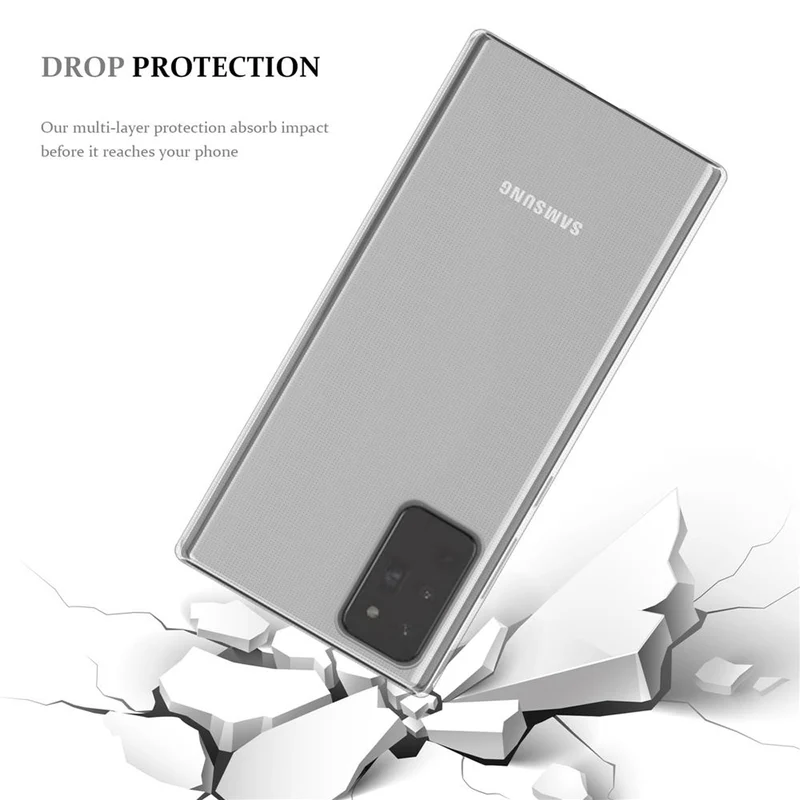 Cadorabo Hülle kompatibel mit Samsung Galaxy NOTE 20 PLUS Schutzhülle aus flexiblem TPU Silikon