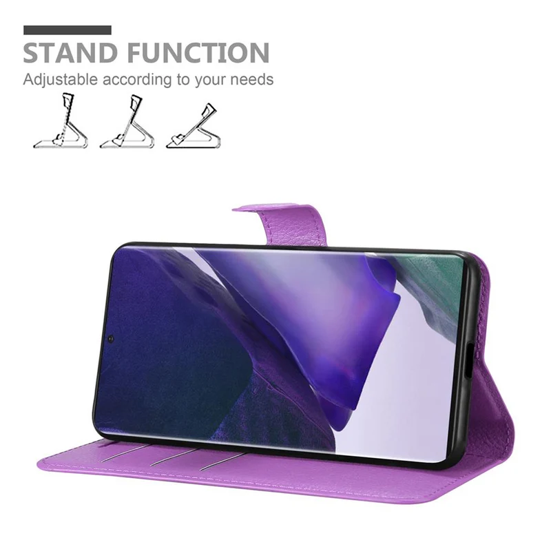 Cadorabo Hülle kompatibel mit Samsung Galaxy NOTE 20 PLUS Schutzhülle mit Magnetverschluss, Standfunktion und Kartenfach