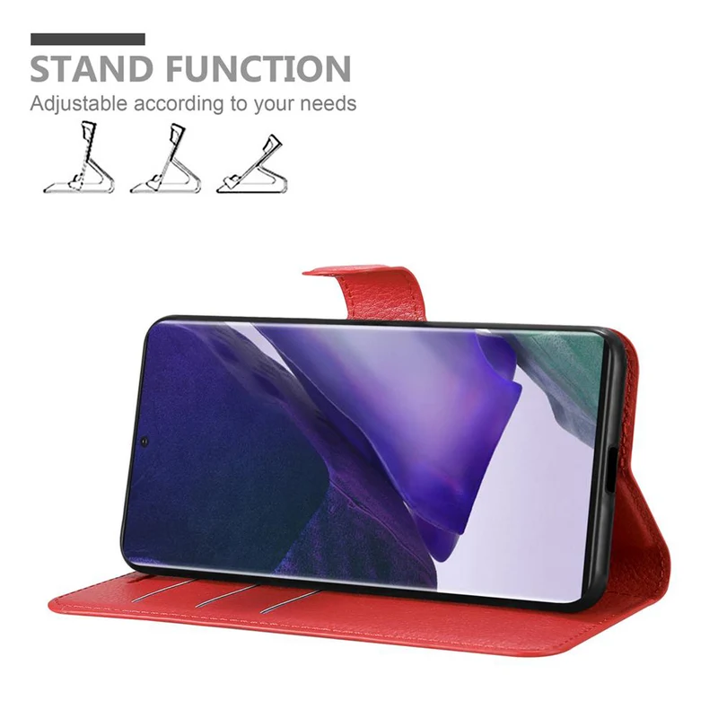Cadorabo Hülle kompatibel mit Samsung Galaxy NOTE 20 PLUS Schutzhülle mit Magnetverschluss, Standfunktion und Kartenfach