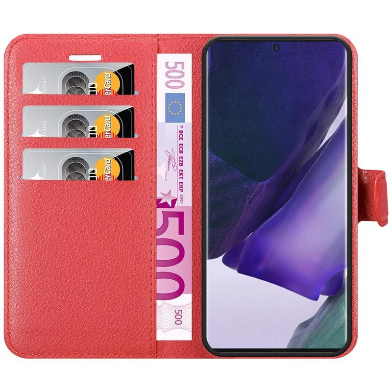 Cadorabo Hülle kompatibel mit Samsung Galaxy NOTE 20 PLUS Schutzhülle mit Magnetverschluss, Standfunktion und Kartenfach