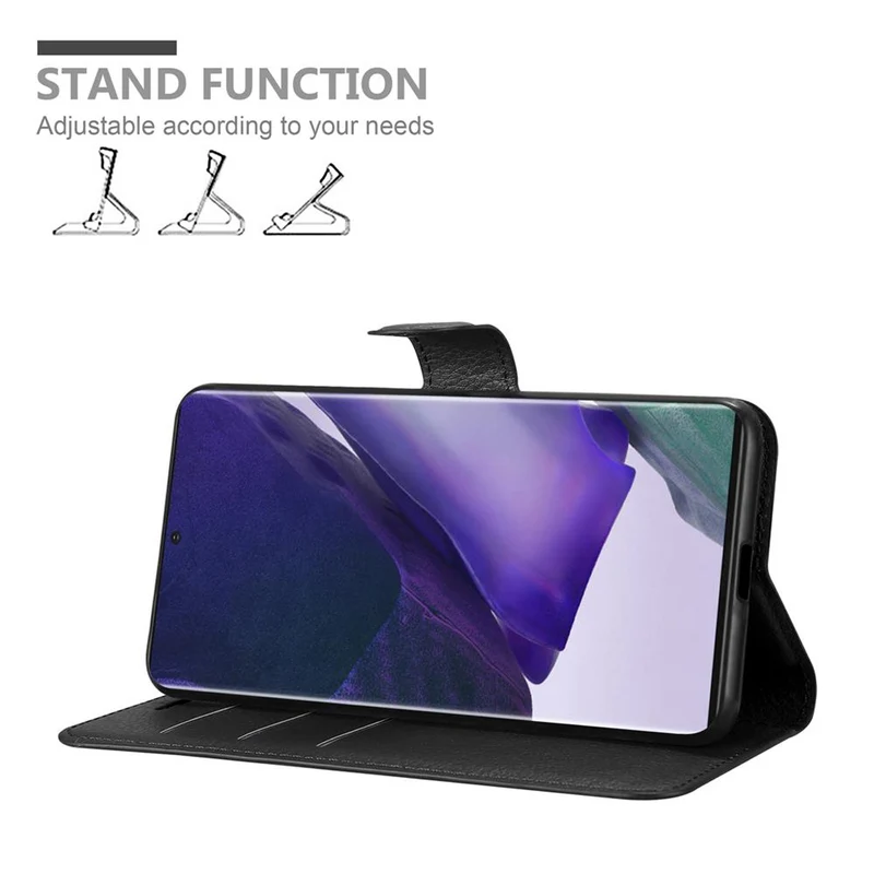 Cadorabo Hülle kompatibel mit Samsung Galaxy NOTE 20 PLUS Schutzhülle mit Magnetverschluss, Standfunktion und Kartenfach