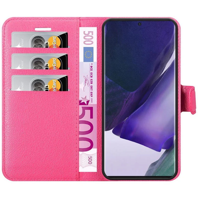 Cadorabo Hülle kompatibel mit Samsung Galaxy NOTE 20 PLUS Schutzhülle mit Magnetverschluss, Standfunktion und Kartenfach