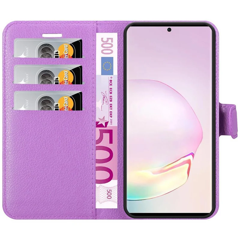 Cadorabo Hülle kompatibel mit Samsung Galaxy NOTE 20 Schutzhülle mit Magnetverschluss, Standfunktion und Kartenfach