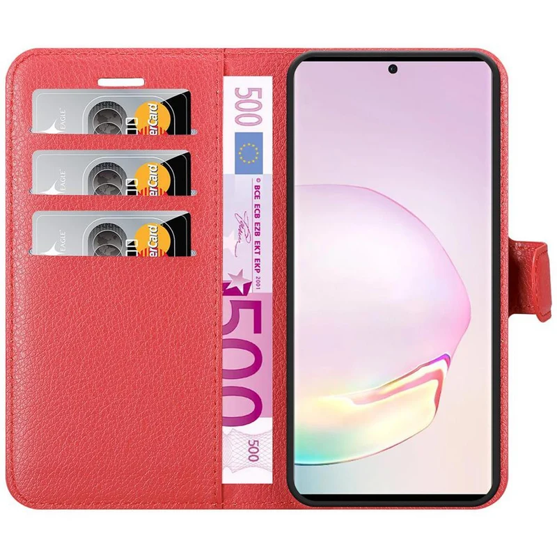 Cadorabo Hülle kompatibel mit Samsung Galaxy NOTE 20 Schutzhülle mit Magnetverschluss, Standfunktion und Kartenfach