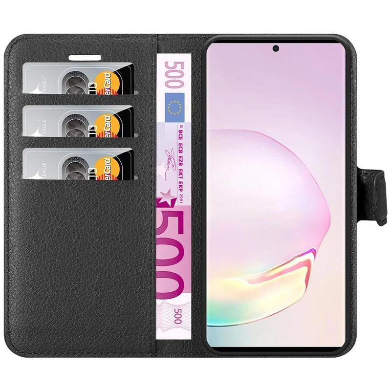 Cadorabo Hülle kompatibel mit Samsung Galaxy NOTE 20 Schutzhülle mit Magnetverschluss, Standfunktion und Kartenfach