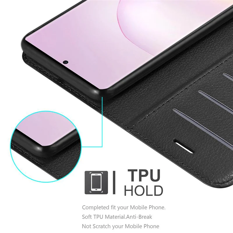 Cadorabo Hülle kompatibel mit Samsung Galaxy NOTE 20 Schutzhülle mit Magnetverschluss, Standfunktion und Kartenfach