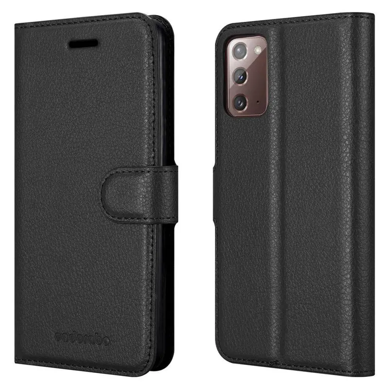 Cadorabo Hülle kompatibel mit Samsung Galaxy NOTE 20 Schutzhülle mit Magnetverschluss, Standfunktion und Kartenfach
