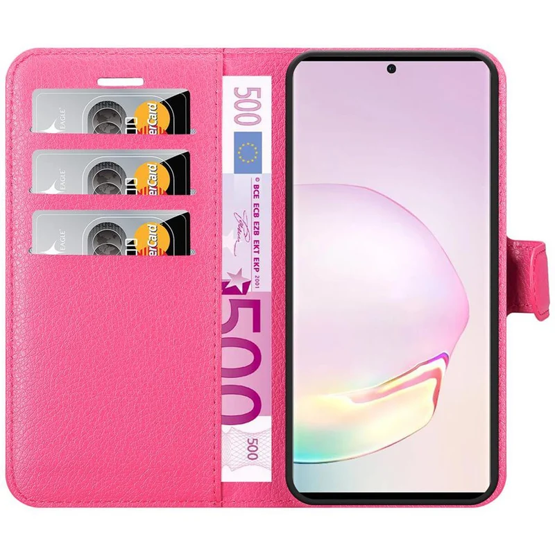 Cadorabo Hülle kompatibel mit Samsung Galaxy NOTE 20 Schutzhülle mit Magnetverschluss, Standfunktion und Kartenfach