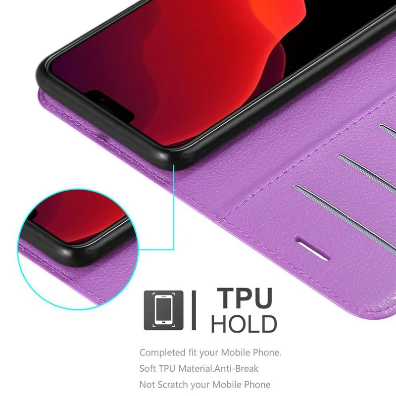 Cadorabo Hülle kompatibel mit Apple iPhone 12 PRO MAX Schutzhülle mit Magnetverschluss, Standfunktion und Kartenfach