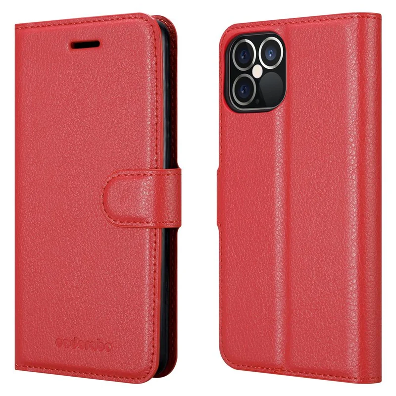 Cadorabo Hülle kompatibel mit Apple iPhone 12 PRO MAX Schutzhülle mit Magnetverschluss, Standfunktion und Kartenfach