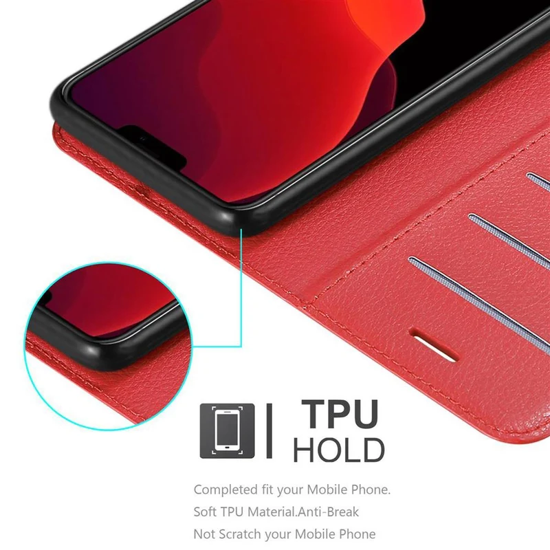 Cadorabo Hülle kompatibel mit Apple iPhone 12 PRO MAX Schutzhülle mit Magnetverschluss, Standfunktion und Kartenfach