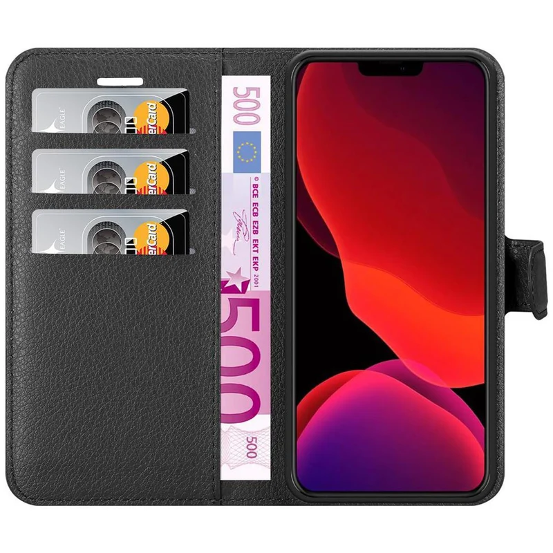 Cadorabo Hülle kompatibel mit Apple iPhone 12 PRO MAX Schutzhülle mit Magnetverschluss, Standfunktion und Kartenfach