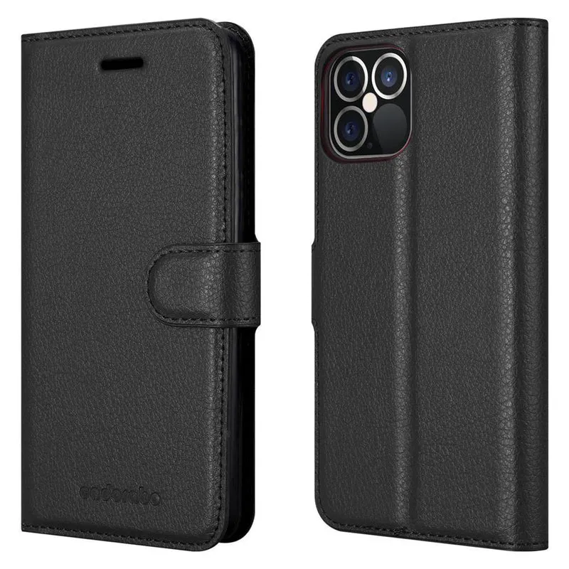Cadorabo Hülle kompatibel mit Apple iPhone 12 PRO MAX Schutzhülle mit Magnetverschluss, Standfunktion und Kartenfach