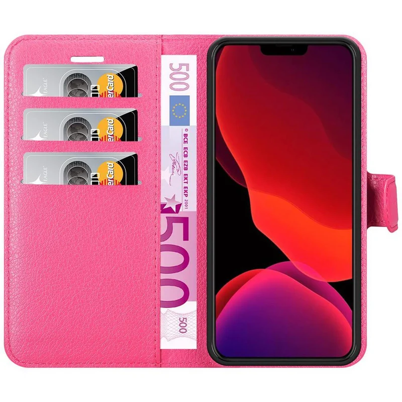 Cadorabo Hülle kompatibel mit Apple iPhone 12 PRO MAX Schutzhülle mit Magnetverschluss, Standfunktion und Kartenfach