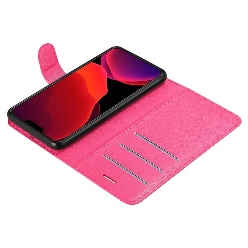 Cadorabo Hülle kompatibel mit Apple iPhone 12 PRO MAX Schutzhülle mit Magnetverschluss, Standfunktion und Kartenfach
