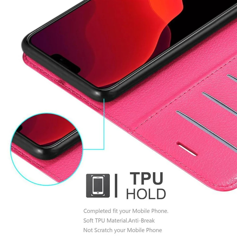 Cadorabo Hülle kompatibel mit Apple iPhone 12 PRO MAX Schutzhülle mit Magnetverschluss, Standfunktion und Kartenfach