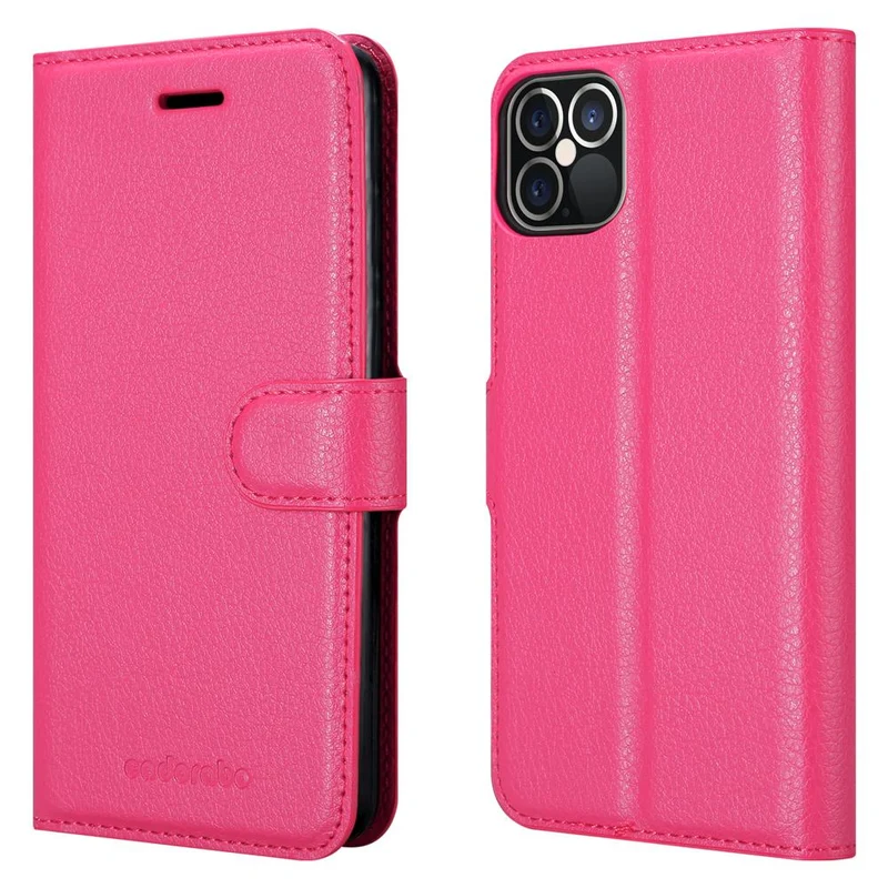 Cadorabo Hülle kompatibel mit Apple iPhone 12 / 12 PRO Schutzhülle mit Magnetverschluss, Standfunktion und Kartenfach