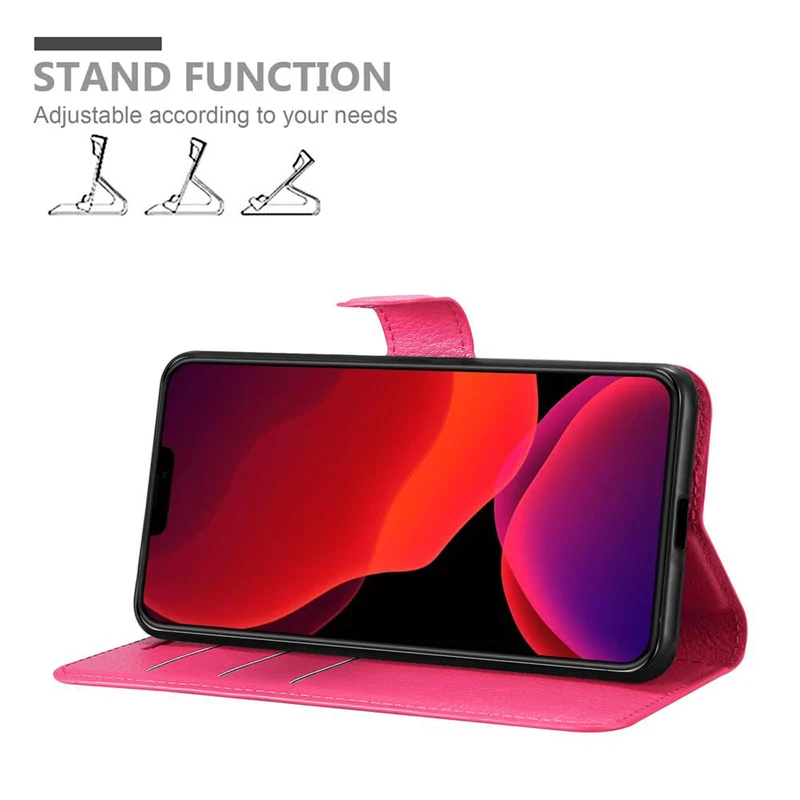Cadorabo Hülle kompatibel mit Apple iPhone 12 / 12 PRO Schutzhülle mit Magnetverschluss, Standfunktion und Kartenfach