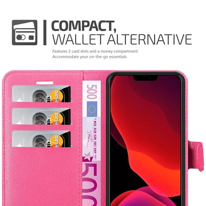 Cadorabo Hülle kompatibel mit Apple iPhone 12 / 12 PRO Schutzhülle mit Magnetverschluss, Standfunktion und Kartenfach