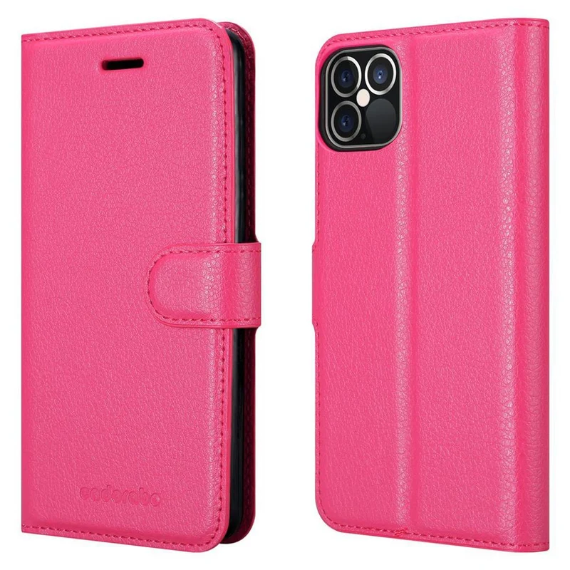 Cadorabo Hülle kompatibel mit Apple iPhone 12 / 12 PRO Schutzhülle mit Magnetverschluss, Standfunktion und Kartenfach