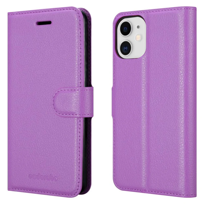 Cadorabo Hülle kompatibel mit Apple iPhone 12 MINI Schutzhülle mit Magnetverschluss, Standfunktion und Kartenfach