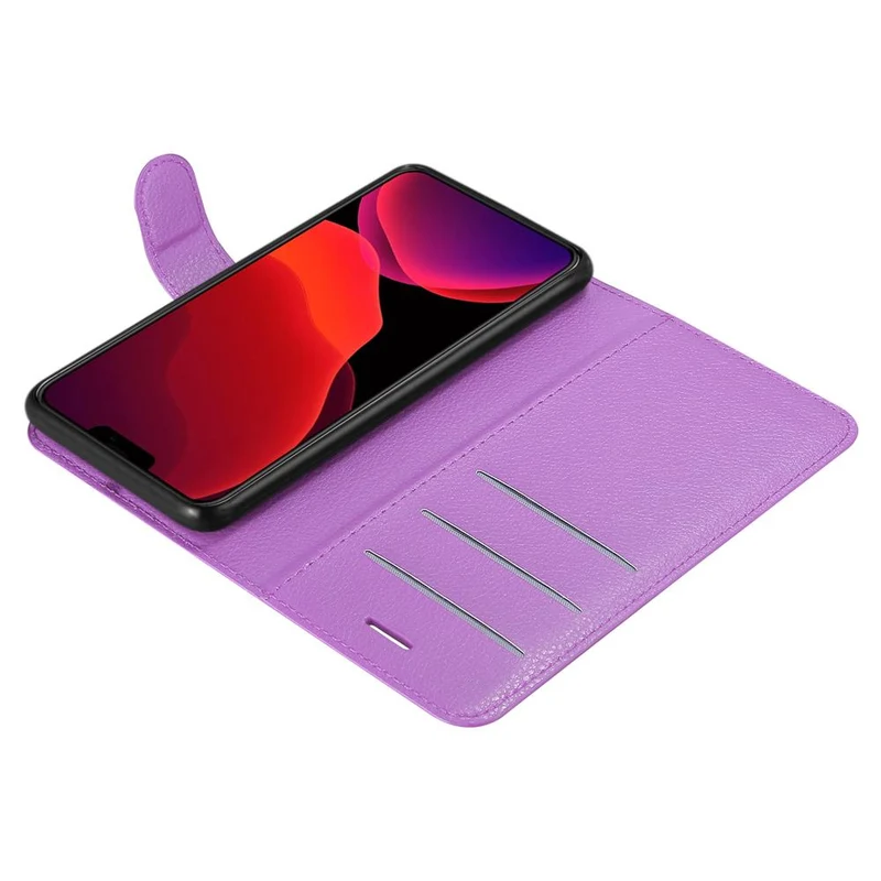 Cadorabo Hülle kompatibel mit Apple iPhone 12 MINI Schutzhülle mit Magnetverschluss, Standfunktion und Kartenfach
