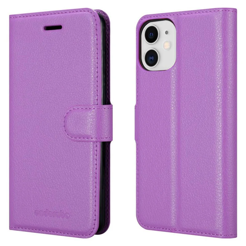 Cadorabo Hülle kompatibel mit Apple iPhone 12 MINI Schutzhülle mit Magnetverschluss, Standfunktion und Kartenfach