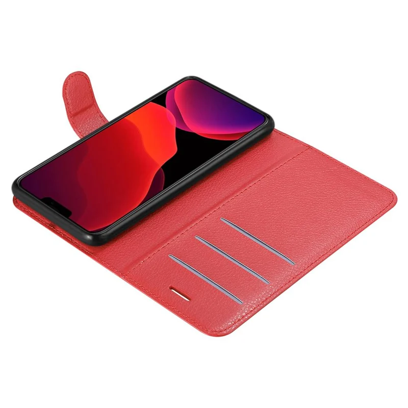 Cadorabo Hülle kompatibel mit Apple iPhone 12 MINI Schutzhülle mit Magnetverschluss, Standfunktion und Kartenfach