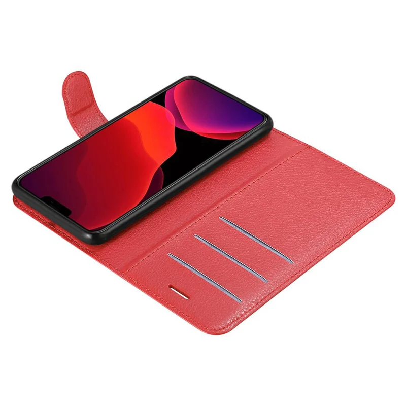 Cadorabo Hülle kompatibel mit Apple iPhone 12 MINI Schutzhülle mit Magnetverschluss, Standfunktion und Kartenfach