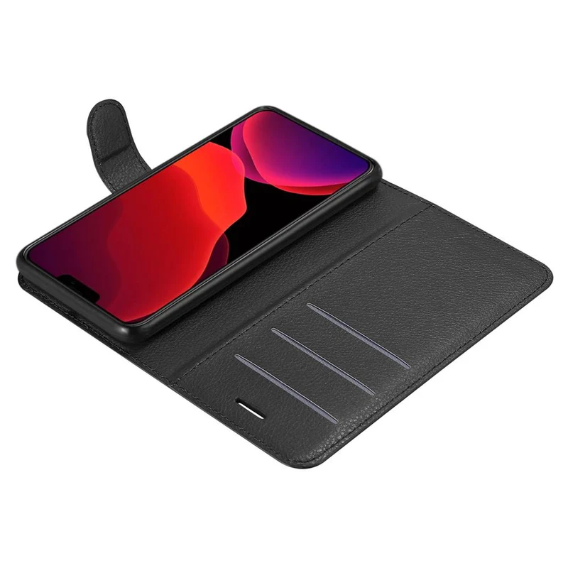 Cadorabo Hülle kompatibel mit Apple iPhone 12 MINI Schutzhülle mit Magnetverschluss, Standfunktion und Kartenfach