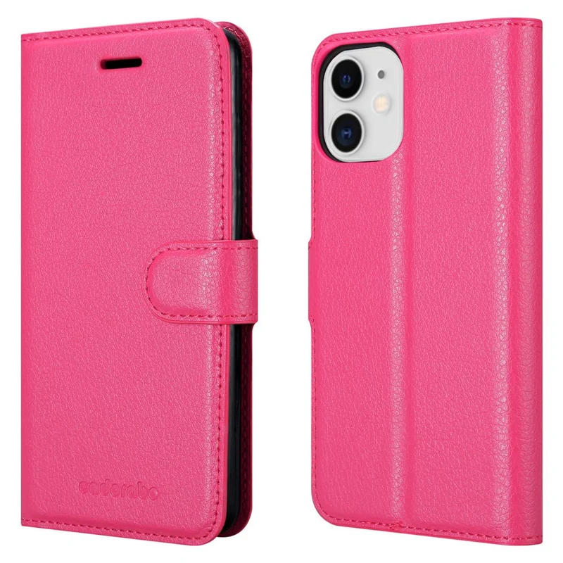Cadorabo Hülle kompatibel mit Apple iPhone 12 MINI Schutzhülle mit Magnetverschluss, Standfunktion und Kartenfach