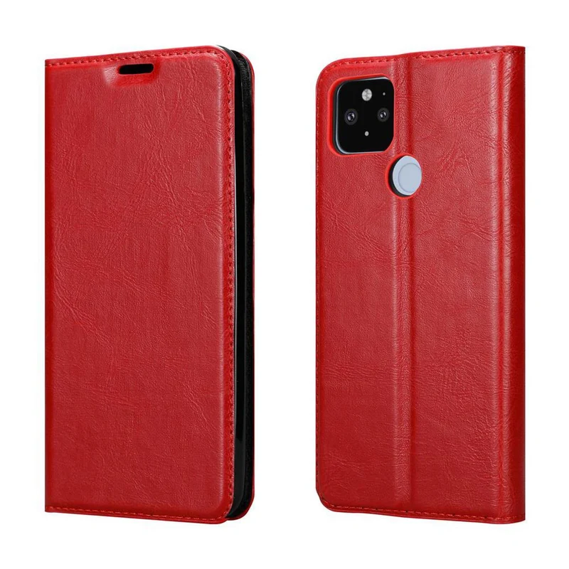 Cadorabo Hülle kompatibel mit Google PIXEL 5 XL Schutzhülle mit Magnetverschluss, Standfunktion und Kartenfach