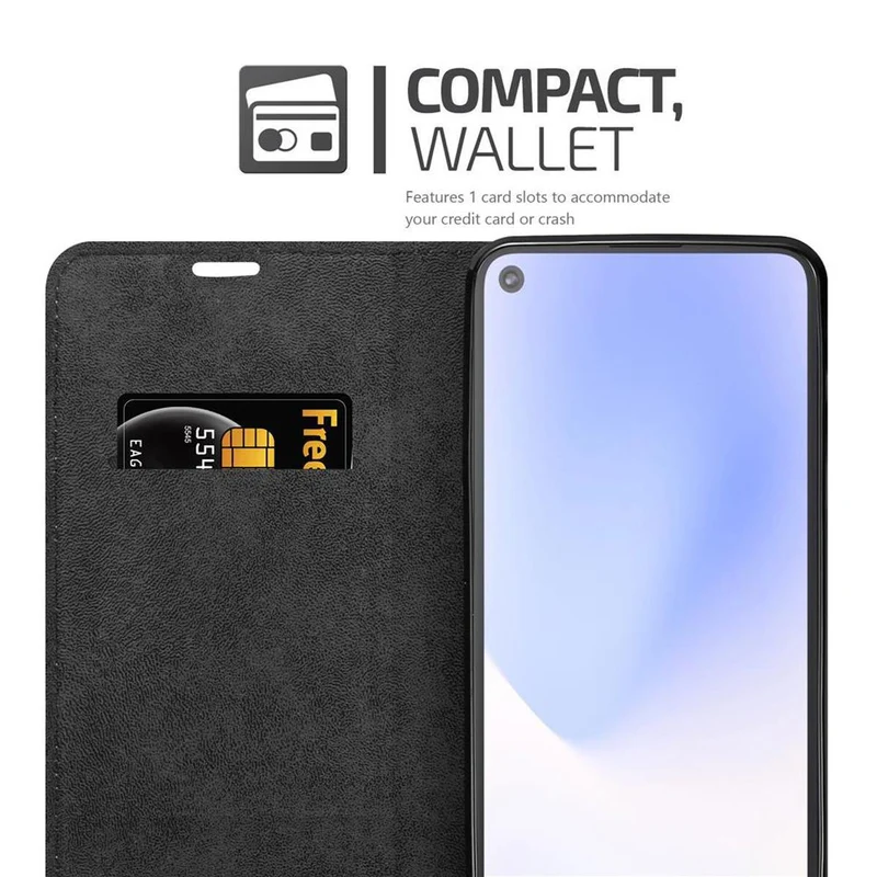 Cadorabo Hülle kompatibel mit Google PIXEL 5 XL Schutzhülle mit Magnetverschluss, Standfunktion und Kartenfach