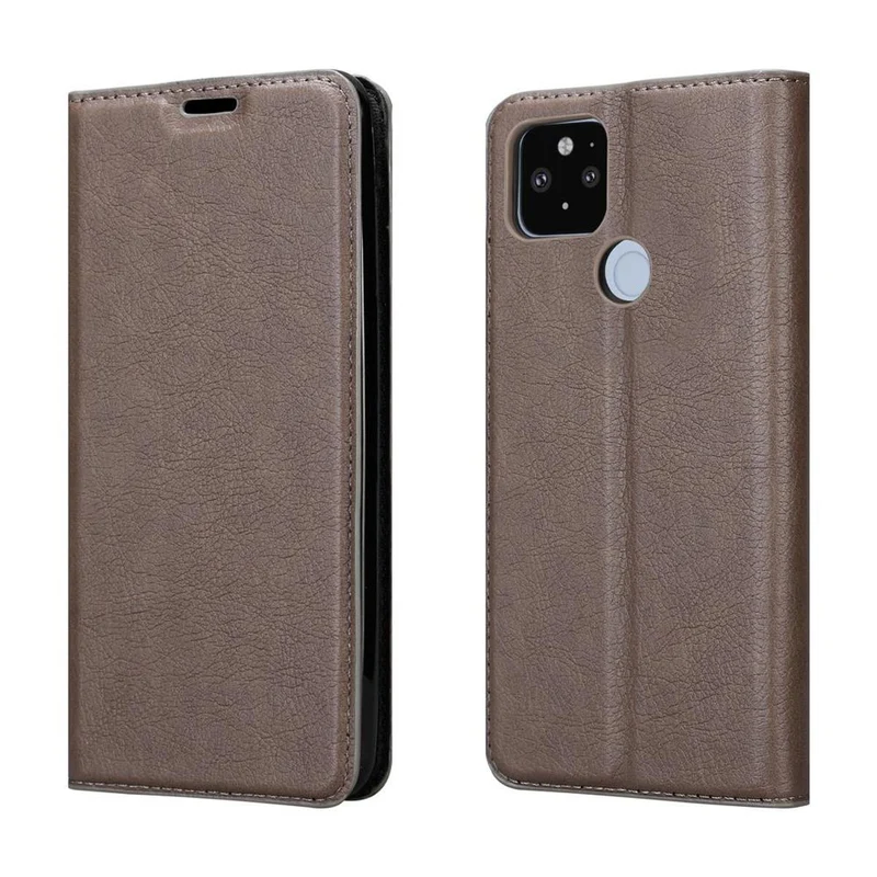 Cadorabo Hülle kompatibel mit Google PIXEL 5 XL Schutzhülle mit Magnetverschluss, Standfunktion und Kartenfach