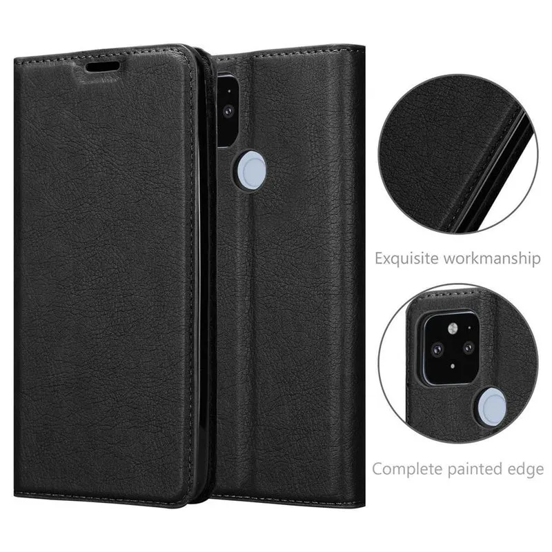 Cadorabo Hülle kompatibel mit Google PIXEL 5 XL Schutzhülle mit Magnetverschluss, Standfunktion und Kartenfach