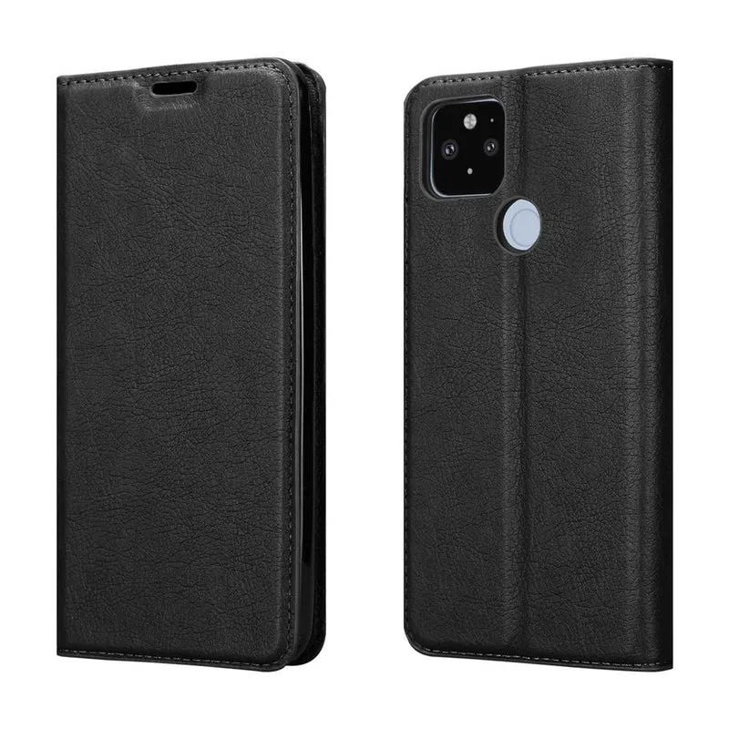 Cadorabo Hülle kompatibel mit Google PIXEL 5 XL Schutzhülle mit Magnetverschluss, Standfunktion und Kartenfach
