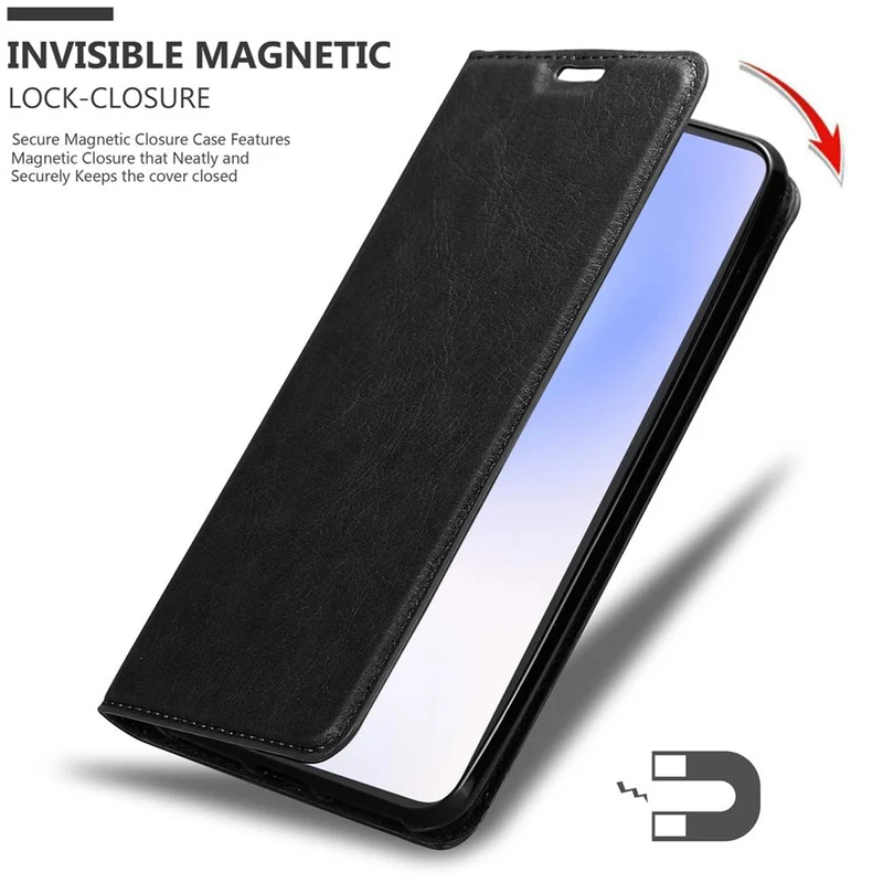 Cadorabo Hülle kompatibel mit Google PIXEL 5 XL Schutzhülle mit Magnetverschluss, Standfunktion und Kartenfach