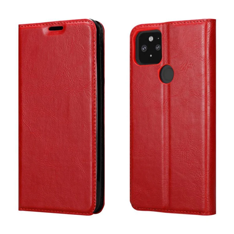 Cadorabo Hülle kompatibel mit Google PIXEL 5 Schutzhülle mit Magnetverschluss, Standfunktion und Kartenfach