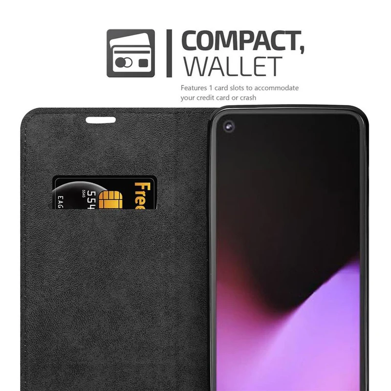 Cadorabo Hülle kompatibel mit Google PIXEL 5 Schutzhülle mit Magnetverschluss, Standfunktion und Kartenfach
