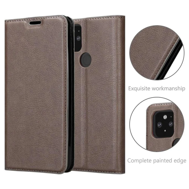 Cadorabo Hülle kompatibel mit Google PIXEL 5 Schutzhülle mit Magnetverschluss, Standfunktion und Kartenfach