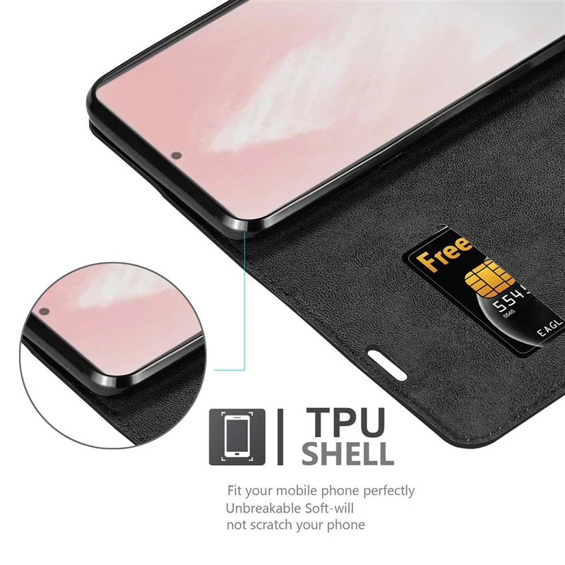 Cadorabo Hülle kompatibel mit Samsung Galaxy NOTE 20 PLUS Schutzhülle mit Magnetverschluss, Standfunktion und Kartenfach